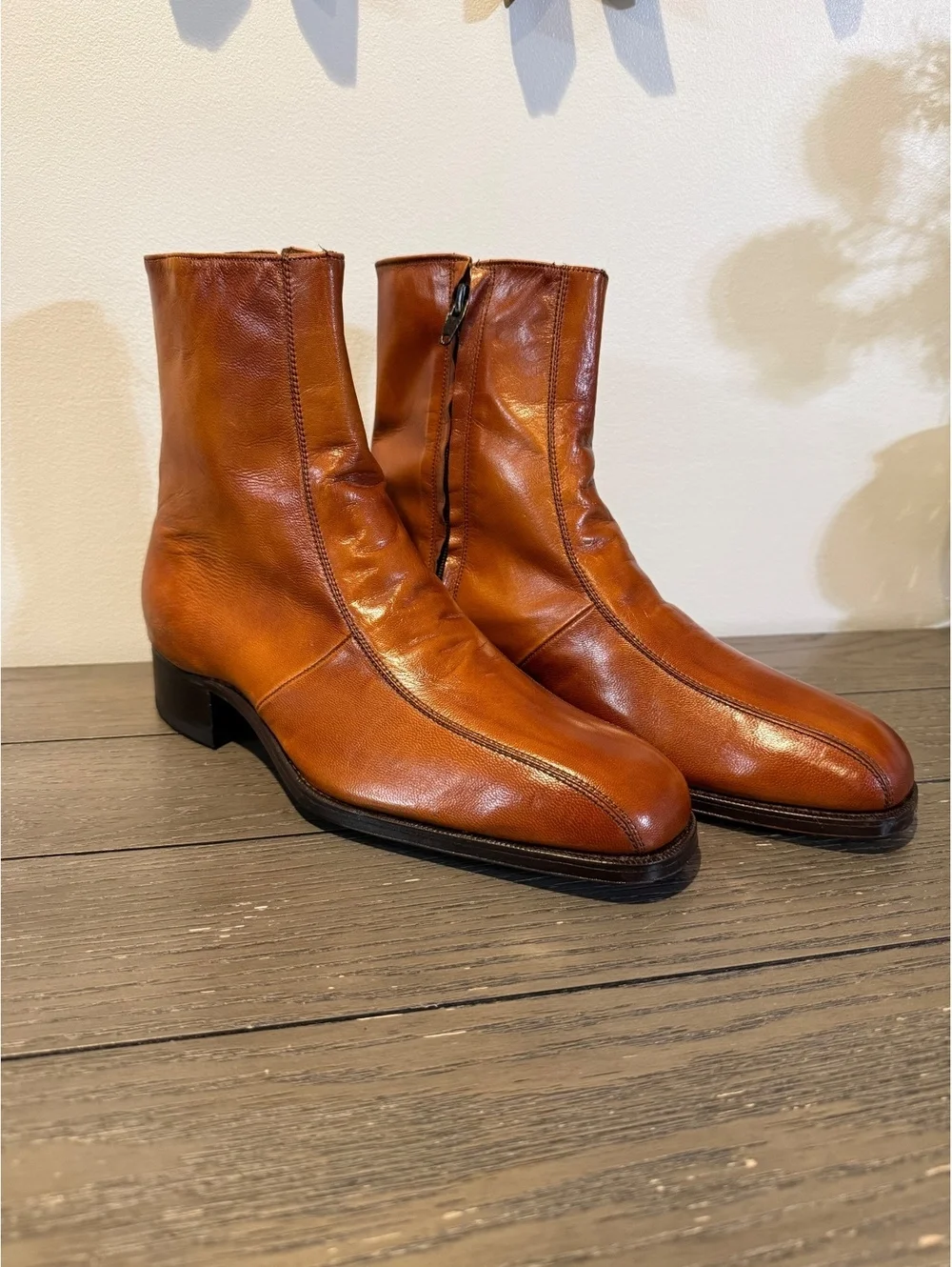 Florsheim Imperial Brown Leather Ankle Boots Size 9.5